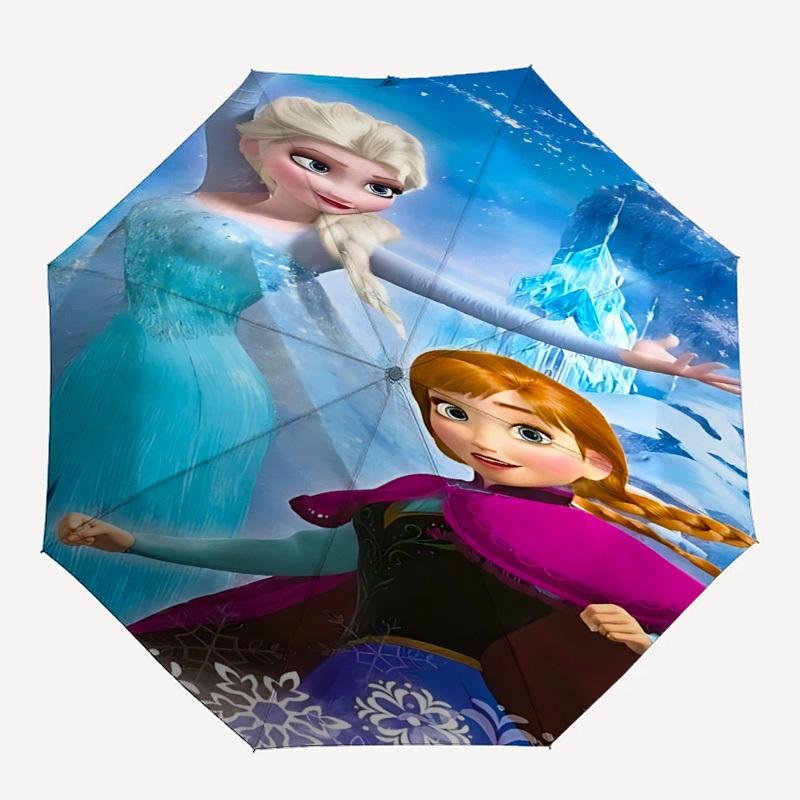 1pc Elsa Frozen umbrella automatic open/close, 8-Rib Durable Frame, Compact Folding Design, Ideal Birthday/Holiday Gift 1168A