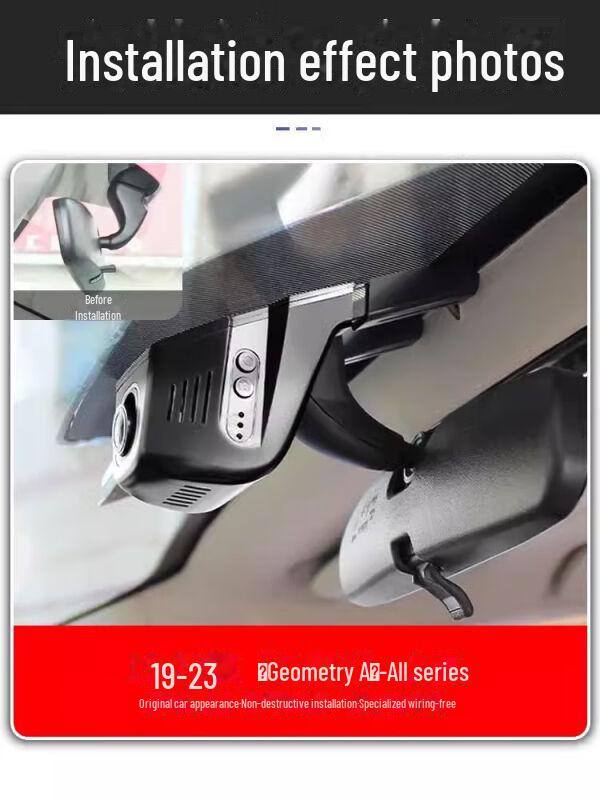 Compatible 2019-2024 Geely Geometry A Pro Dash Cam with Free Front Wiring Installation.