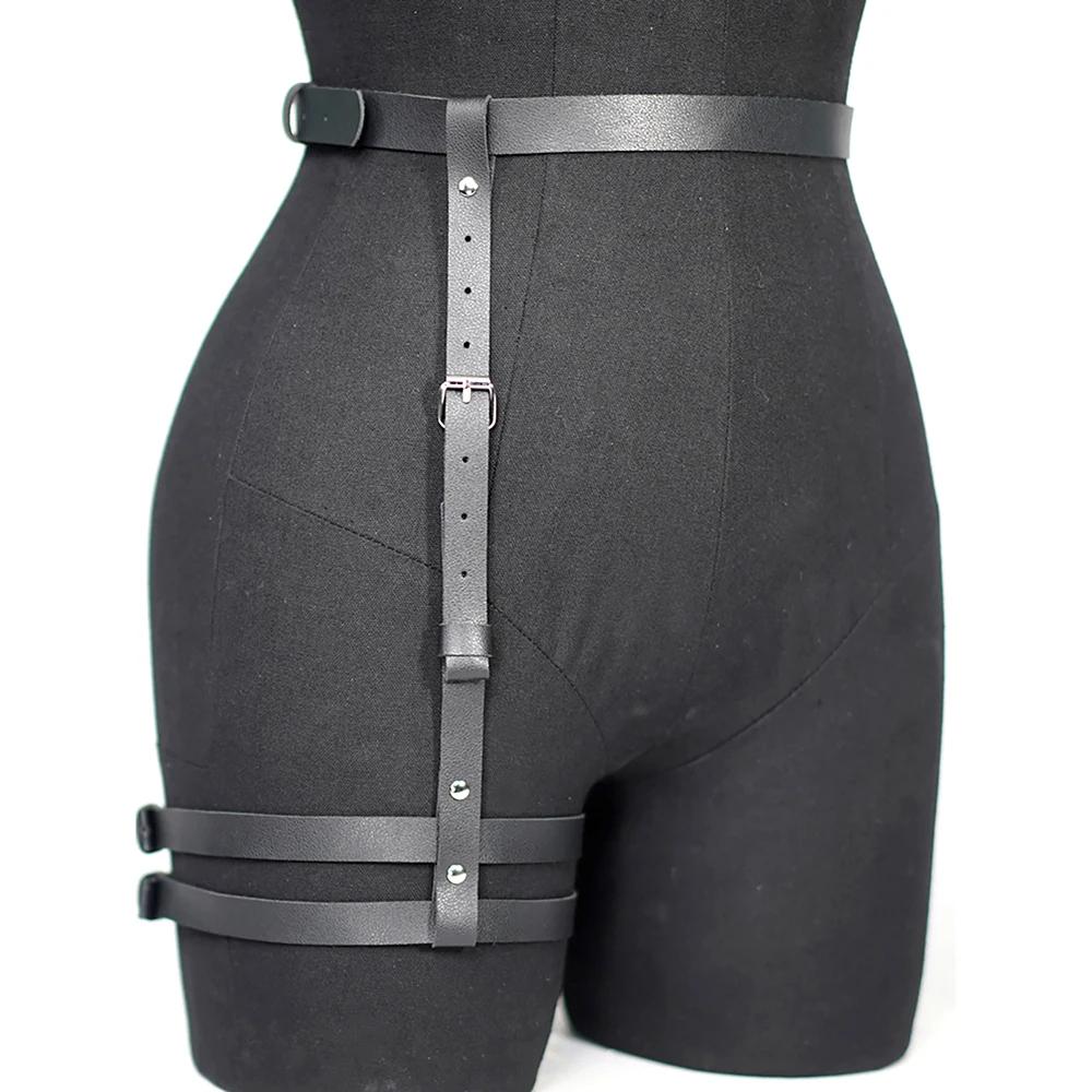 Модный Женский ПУ Кожаный Набедренный Пояс-Шлейка Body Harness Грудь Панк Готика Пояс-Подвязка на Ногу Готический Пояс на Талию Аксессуар для Одежды