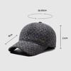 Autumn Winter Men's Middle-Aged and Elderly Warm Plaid Baseball Cap Ear Protection Old Man Peak Cap