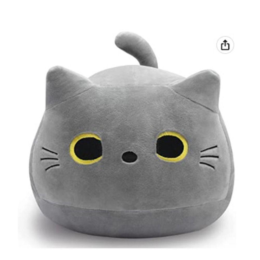 10/30CM Black Cat Plush Pillow Cartoon Cat Head Cat Doll Gift Cuddly Pillow Cushion Doll  Girl