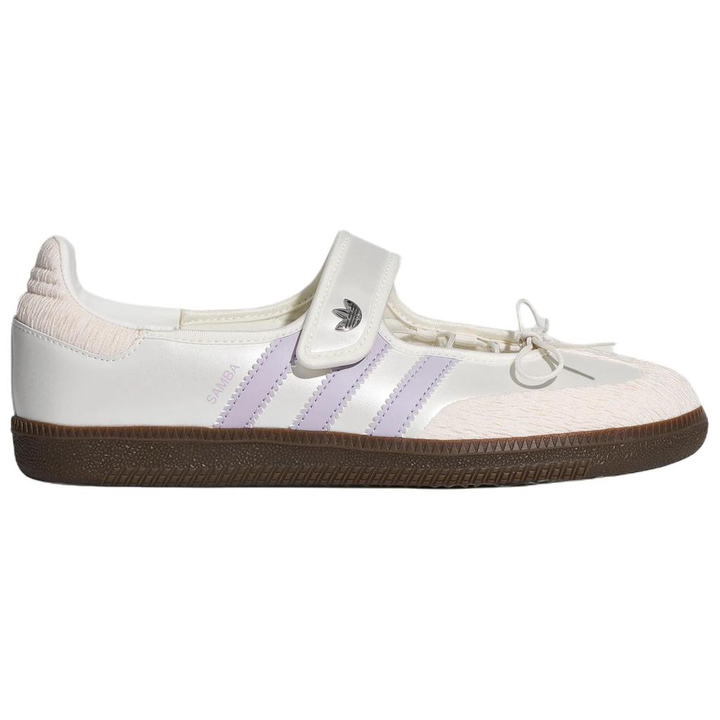 adidas Оригинальные туфли Samba Jane Mary Jane Женские Ярко-белые Светло-фиолетовые LB8627