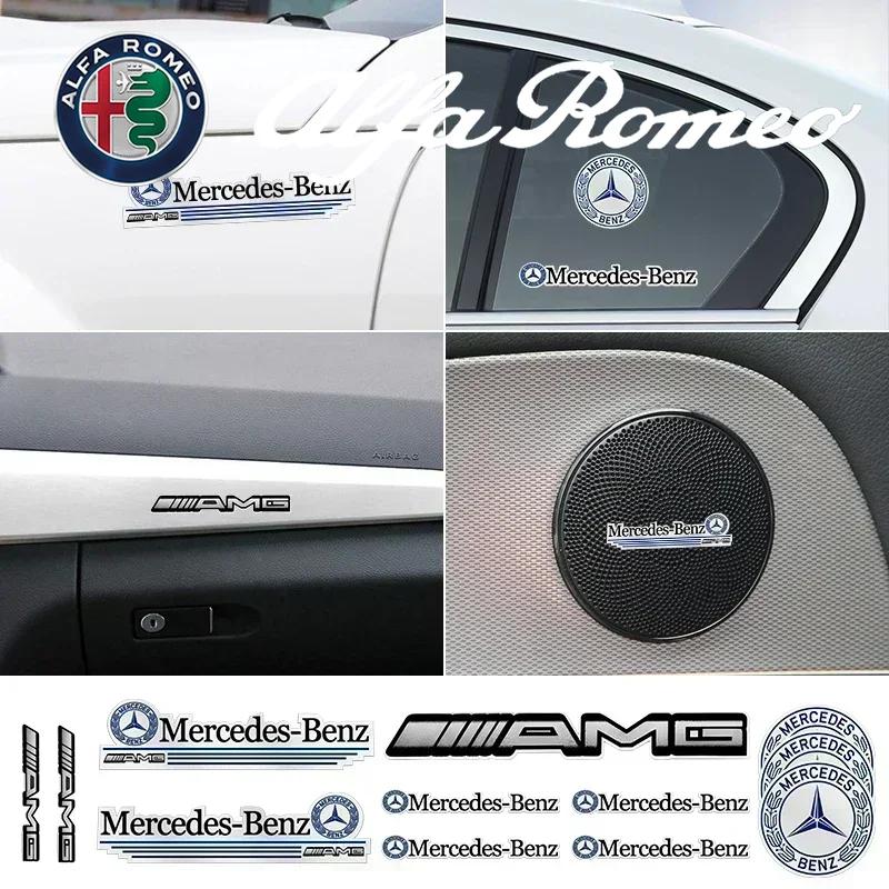 1set Car Badge Sticker Car Decoration Decal For Mercedes Benz W204 W124 W201 W202 W212 W220 W205 GLA CLA Car Accessories gadgets DFHJL1