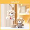 Bow Tied Adorable Dessert Bear Plush Keychain Cookie Themed Stuffed Toy Keyring