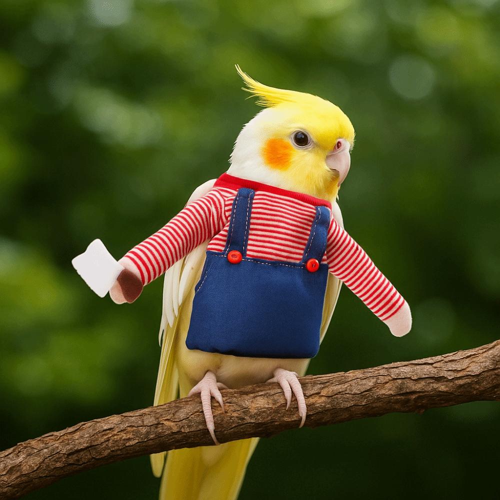 Breathable Birds Cosplay Outfit Stripe Pet Dressing Up  Photography Prop