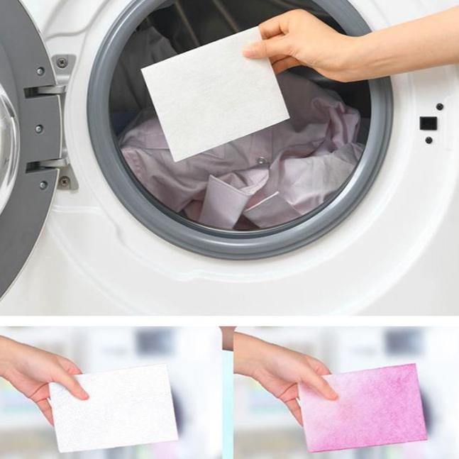 50 PCS Color-absorbing Paper Laundry Tablets Fabric Color Absorber Anti-Staining Clothes Sheets Anti Cross Dyeing Absorbent Paper