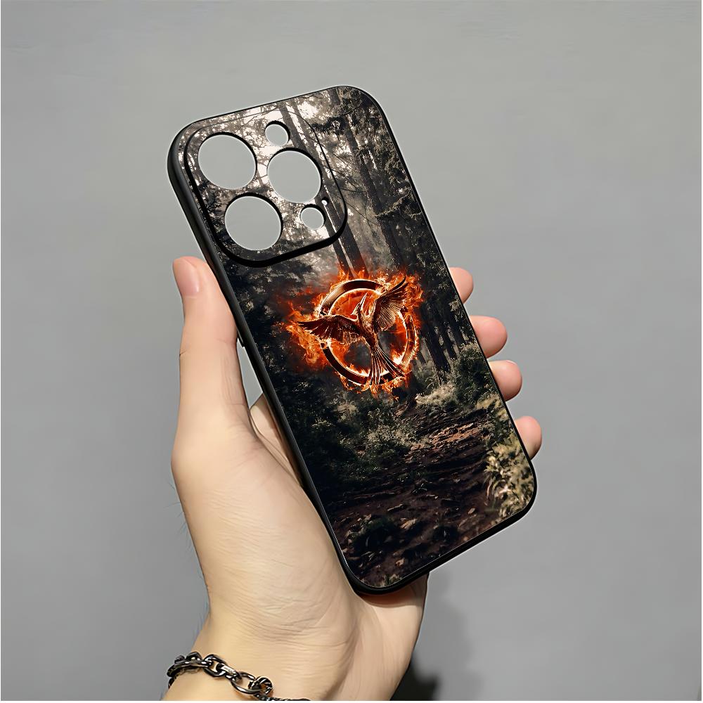 Чехол для телефона Фильм Голодные игры Для iPhone 16,15,14,13,12,11,XS,XR,X,8,7,Pro,Max,Plus,mini Силиконовый Черный Чехол
