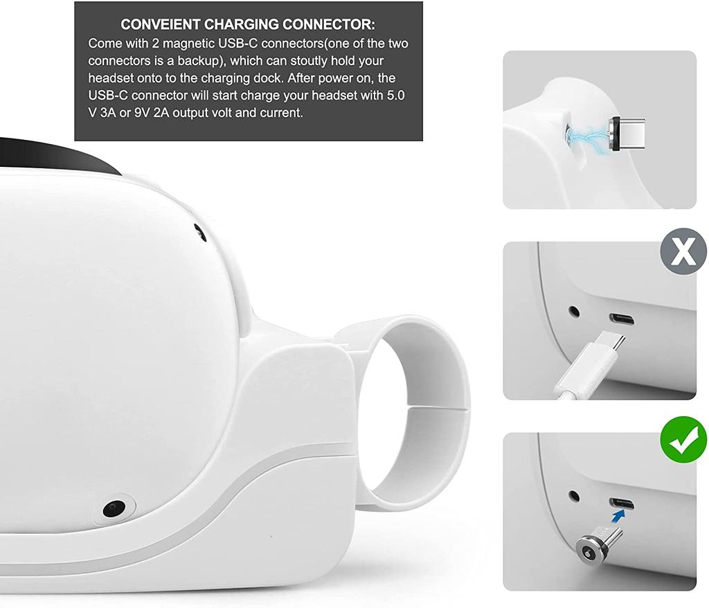 New USB Type-c Magnetic Charger Stand For Oculus Quest 2 Fast Charging Station Dock Holder VR Headset Controller Accessories