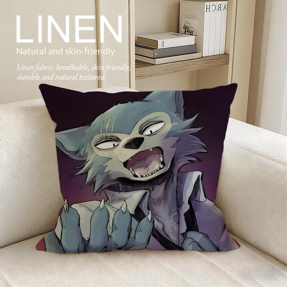 Anime BEASTARS Cushion Cover Pillowcase Set Pcs x x Breathable Washable Sofa Cushion Cover