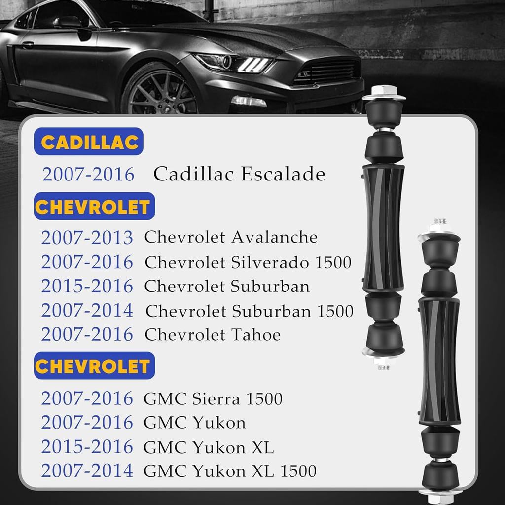 K700432 Стойка стабилизатора Передний стабилизатор Для 2007-2016 Chevy Silverado 1500 Avalanche Tahoe Suburban GMC Sierra Yukon Cadillac Escalade Передний