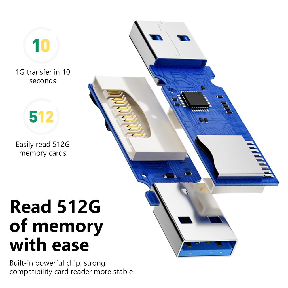 USB 3.0 Картридер 2 в 1 USB 2.0 на SD Micro SD TF Адаптер для карт памяти для Mac PC Ноутбуков Аксессуары Флеш-накопитель Картридер