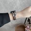 Slim Leather Strap For Apple Watch Band 44mm 40mm 41mm 49mm 42 45 Mm Wrist Women Bracelet iWatch Serie 9 8 7 6 5 4 3 SE Ultra 2