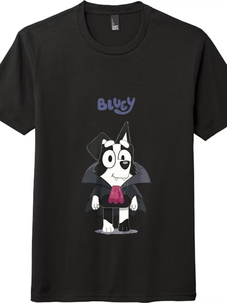 Мультяшный дизайн персонажа Bluey Унисекс Повседневная футболка | Футболка
