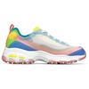 Skechers DLites 1.0 Ткань Синтетическая кожа Color Block Спортивные Низкие Повседневные Кроссовки Женские Розовый Синий Желтый 149235-PKMT