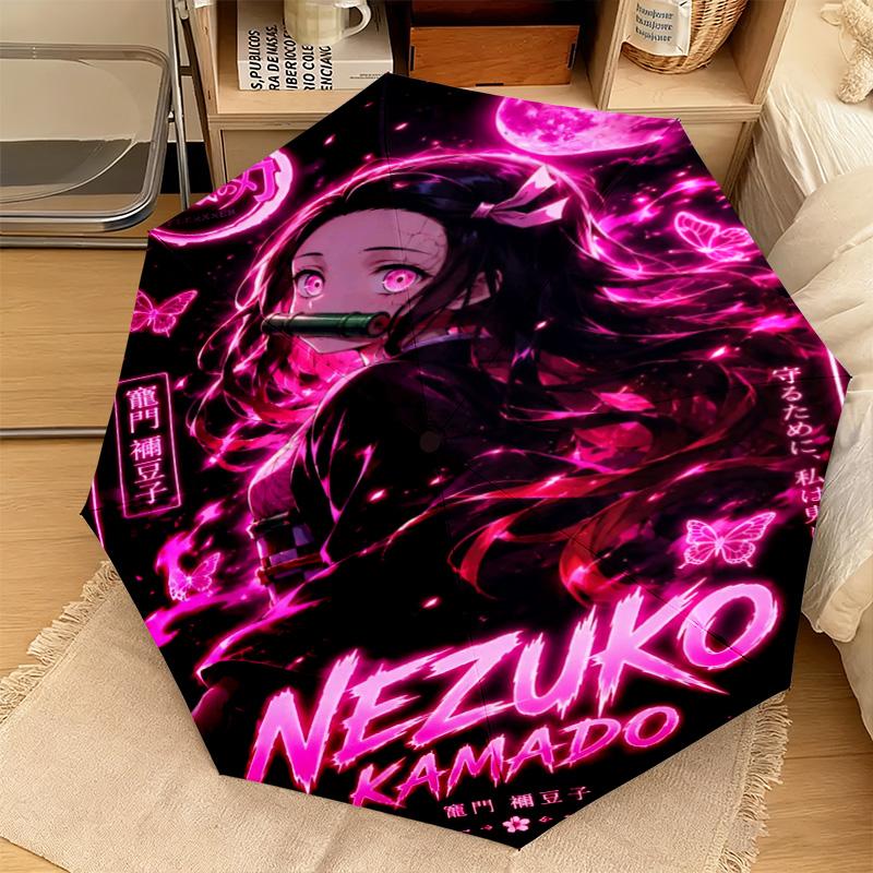 Japanese-style cartoon Demon Slayer Kamado Tanjiro & Kamado Nezuko umbrella including home travel and outdoor activities Multi functional umbrella 28