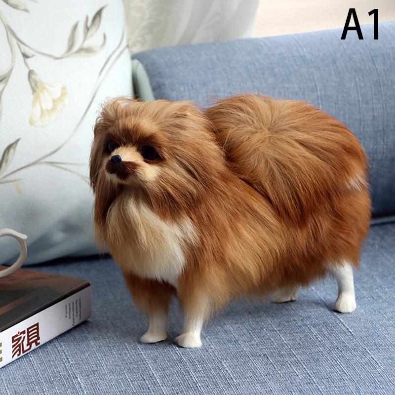 Realistic Pomeranian Simulation Toy Dog Puppy Lifelike Companion Toy Handcrafted Drop Dog Pet Toys Simulation Stuffed