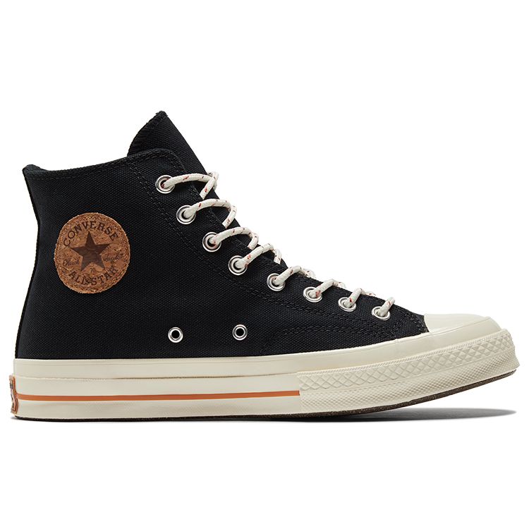 Converse Chuck 70 High Black Unisex Sneakers Brown Ivory 170854C
