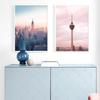 Romantic Sunset Landscape Painting Ferris Wheel Posters for Home Design Modern Decoration for Living Room Frameless Art Prints No Frame