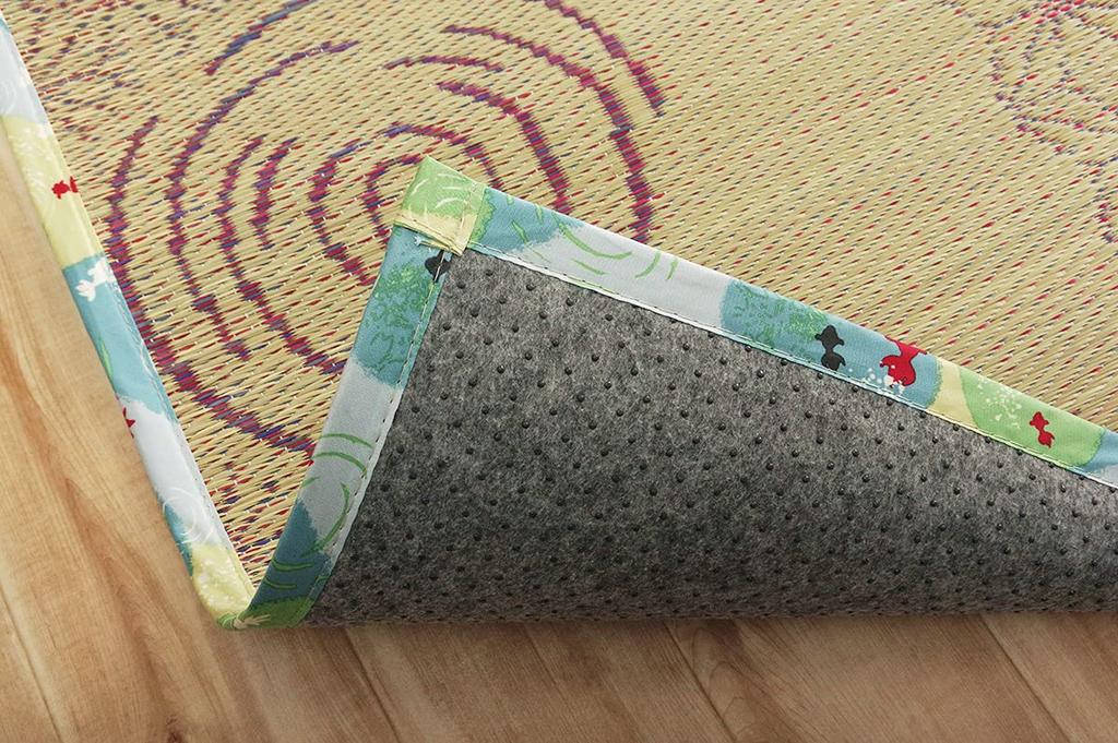 Ikehiko Corporation Igusa Rug Carpet Goldfish Japanese Feature Compact Fabric NS Koharu Goldfish Antibacterial and Odor Resistant 180 x 240cm Non-Slip