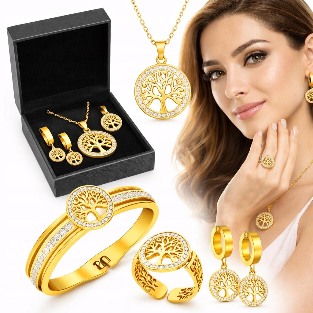 Elegant Silver Women' Necklace Pendant Tree of Happiness Chain