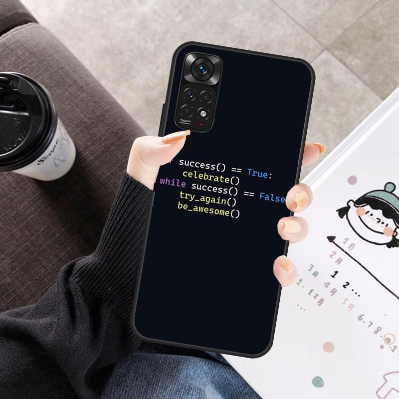 Чехол-программист с дизайном 'Code' Для Xiaomi Redmi Note 11 10 9 8 12 Pro 10S 11S 12S Чехол Для Redmi 9 10 10A 9C 10C 12C