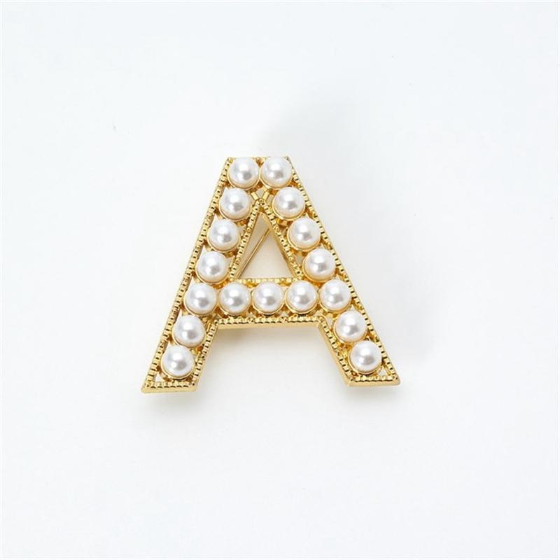 Брошь в классическом стиле, очаровательная брошь, булавка с буквой, модная брошь, модная булавка