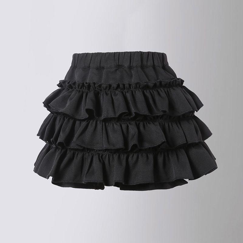Детская юбка-торт, пышная юбка для девочек, танцевальная юбка, весенне-летняя плиссированная юбка в студенческом стиле