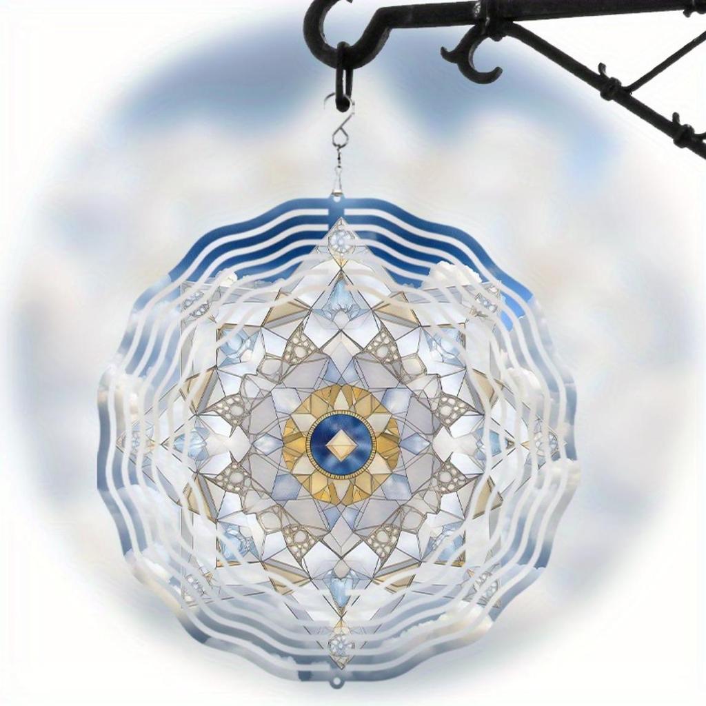 Metal Wind Spinner Outdoor Indoor Decor 3D Kinetic Windmill Gift for Women Wife Valentines Day Thanksgiving Christmas