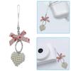 Pearls Beaded Bowknot Heart Charm Keychain Bead Keyring Bag Pendant Sweet Versatile Fashion Accessory for Women