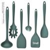 Medium Non-Stick Silicone Spatula & Soup Spoon Set - Heat-Resistant Kitchen Utensils
