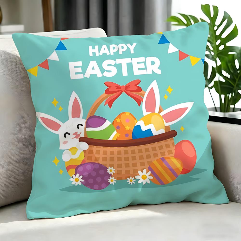 Holiday Easter Cushion Cover Cushion Cover Set 4Pcs 50X50 45X45 40X40 Pillowcase Decorative Sofa Home Decor