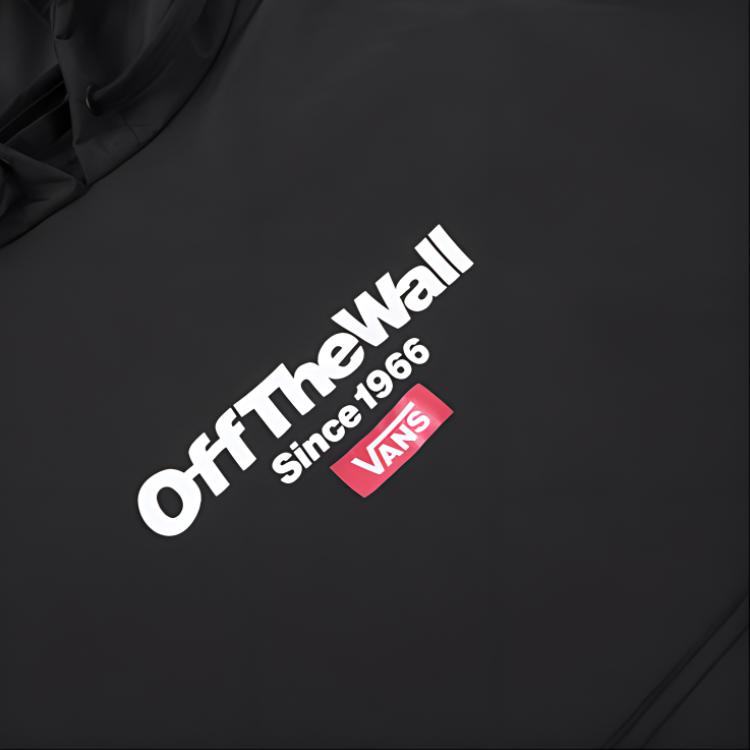 Vans Куртка с капюшоном в уличном стиле с принтом Мужские куртки черного цвета VN0A489XBLK