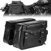 KEMIMOTO Side Bags and Right 30L Large Capacity Motorcycle Saddlebags with Finish for Small Item Easy Black (Left Set) Water-Repellent Storage,