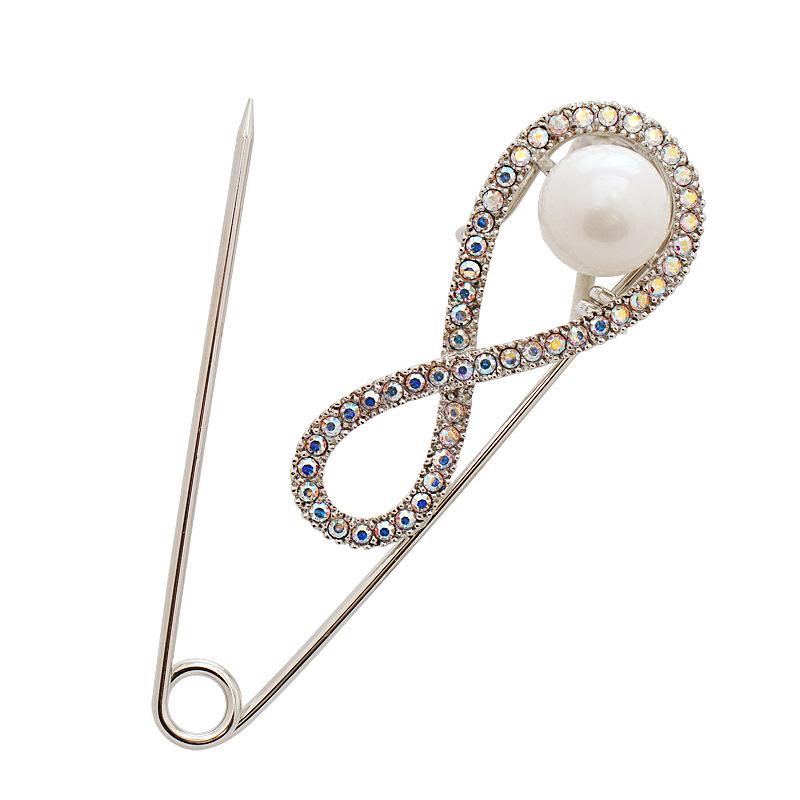 Простой горный хрусталь декольте большая булавка декоративный свитер аксессуары женская одежда кардиган куртка анти-свет брошь