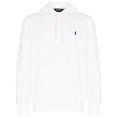 Polo FW22 Толстовка флисовая с логотипом Lauren Pony для мужчин, худи, белая 710766778-009