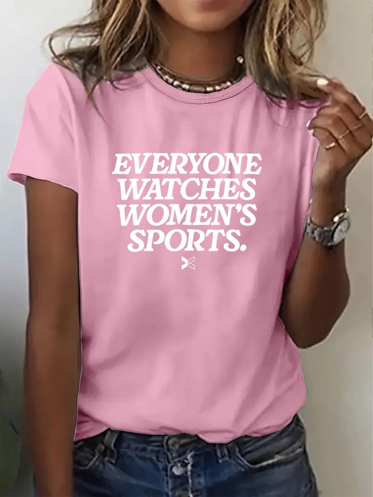 Everyone Watches Sports Unisexs Tshirt Summer Short Sleeved Tshirt Printed Oneck Casual Tshirt Fashion Unisexs Clothing
