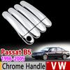 Для VW Passat B5 B5.5 Хромированная Накладка на Ручку Комплект Отделки Volkswagen 1996-2005 Седан Универсал 2003 Автоаксессуары Наклейки Автостайлинг