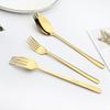 Gold 18/10 Stainless Steel Colorful Creative Design Kitchen Tableware Sporks Dessert Fork Spoon Noodles Salad Fruit Dinnerware