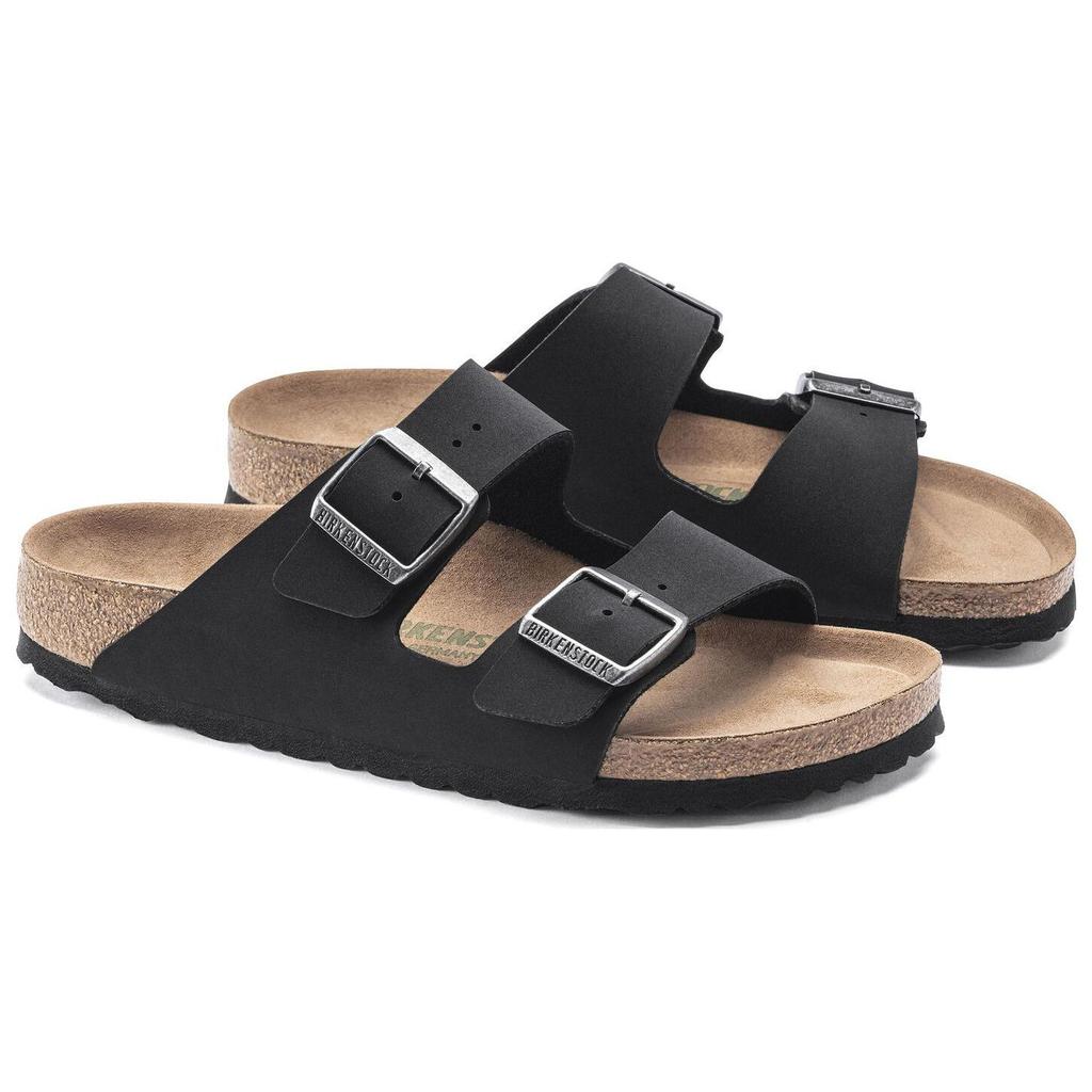 Birkenstock Тканевые повседневные удобные модные сандалии на двойной пряжке унисекс Аризона Черные 1019115