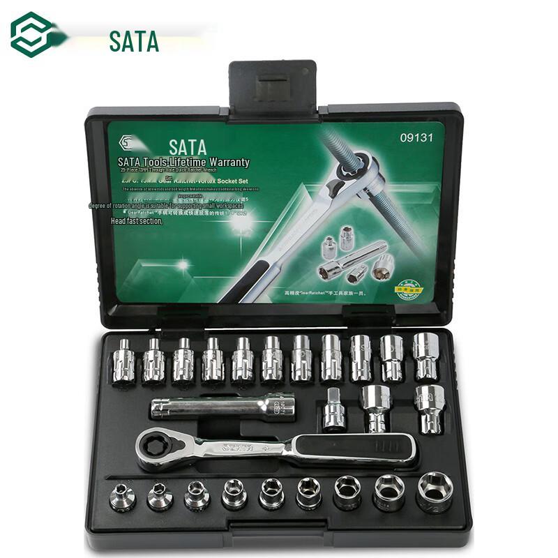 SATA 09131 Набор из 25 сквозных головок 13 мм