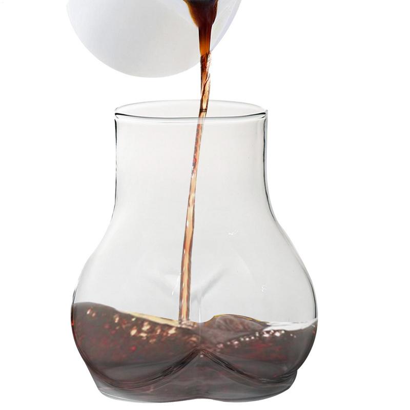 Funny Butt Shaped Mug 450ml Clear Borosilicate Glass Coffee Mug Women Body Butt Cup for Milk Water Coffee Glass Cup Water Mug