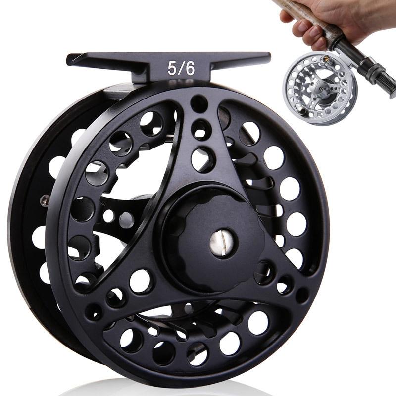 Sougayilang 2+1BB Aluminum Fly Fishing Reel Full Metal Casting CNC Machine Cut Fly Fishing Wheel
