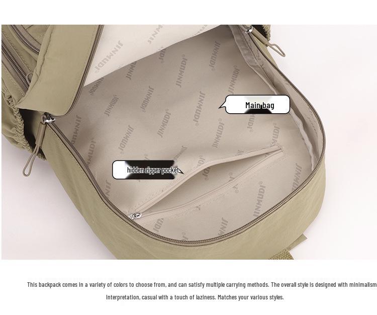 Женский рюкзак-пуховик из легкого водонепроницаемого нейлона большой вместимости