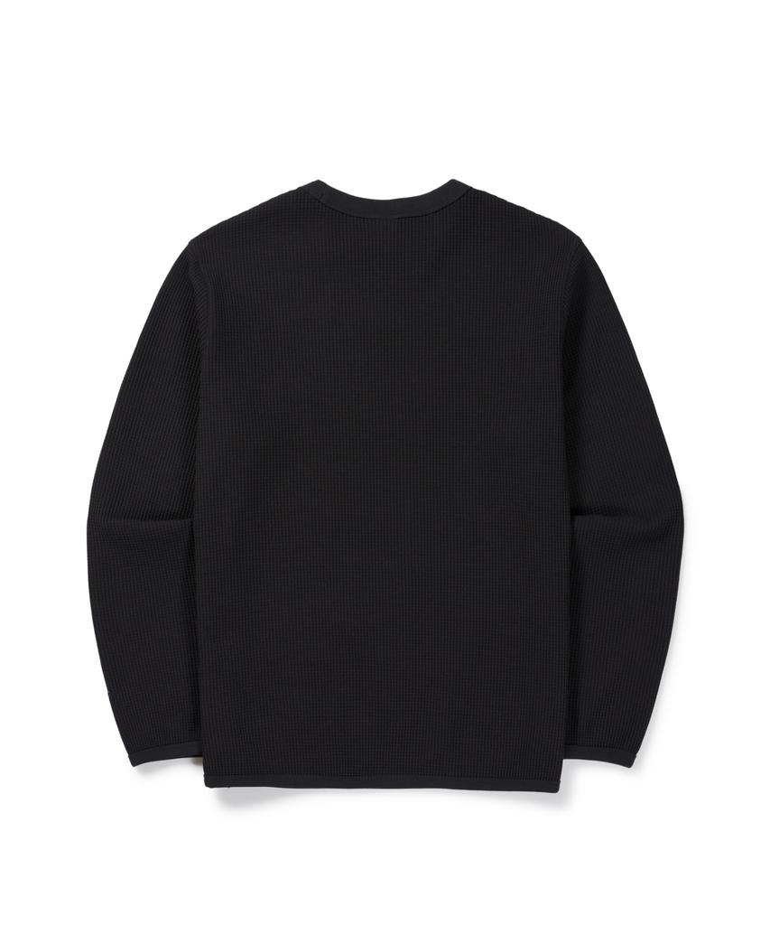 SNOWPEAK APPAREL Вафельная толстовка Teijin Delta Peak (S26Futht16) черный