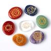 7 Piece Engraved Natural Chakra Stone Palm Stone Crystal Healing Ornaments