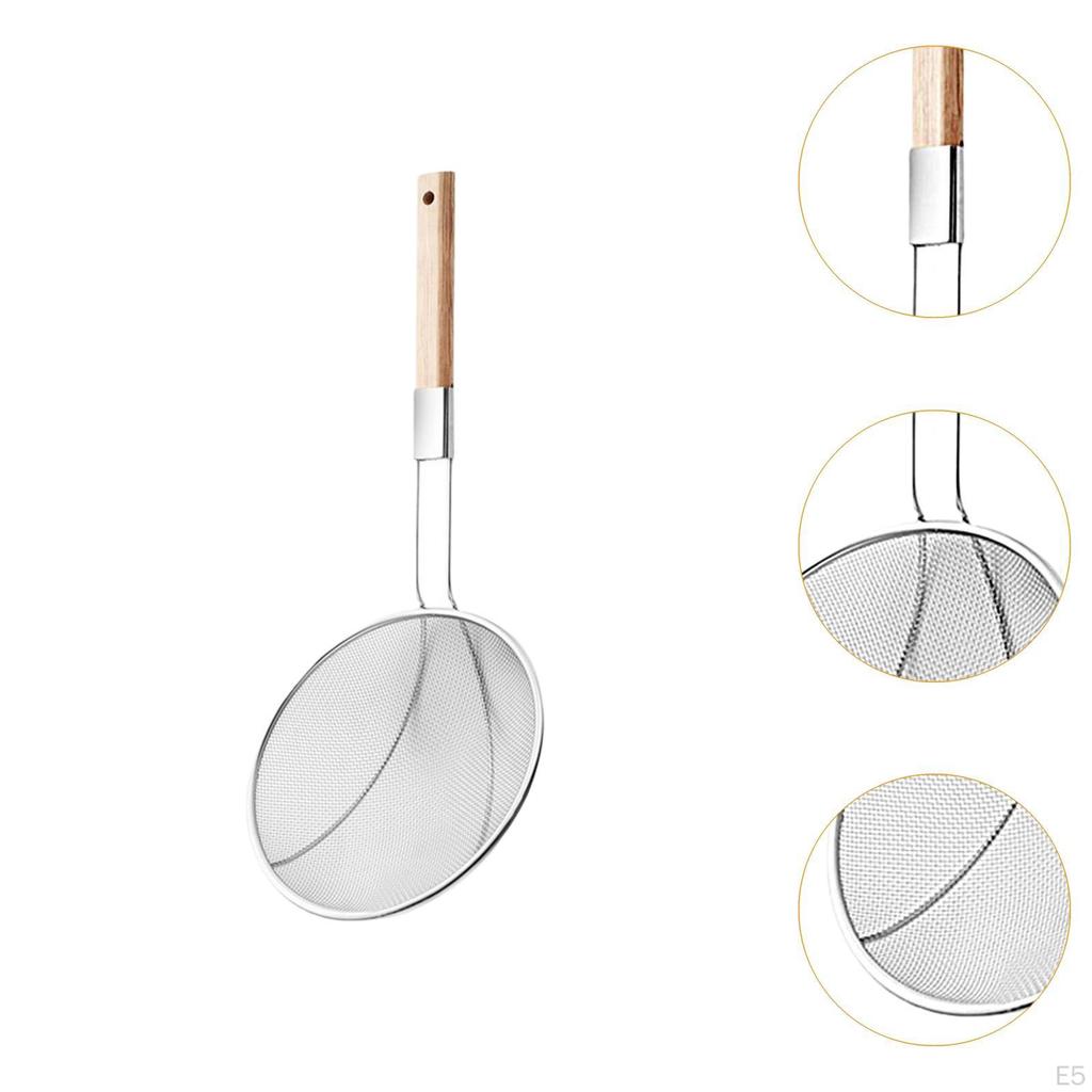 Colander Skimmer Fine Mesh Sieve Fryer Basket Metal Practical Food Grade for Noodles