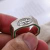 Элегантное кольцо с резными буквами и зеленой полосой в стиле ретро из тайского серебра для женщин - Новое поступление подарков на Новый год