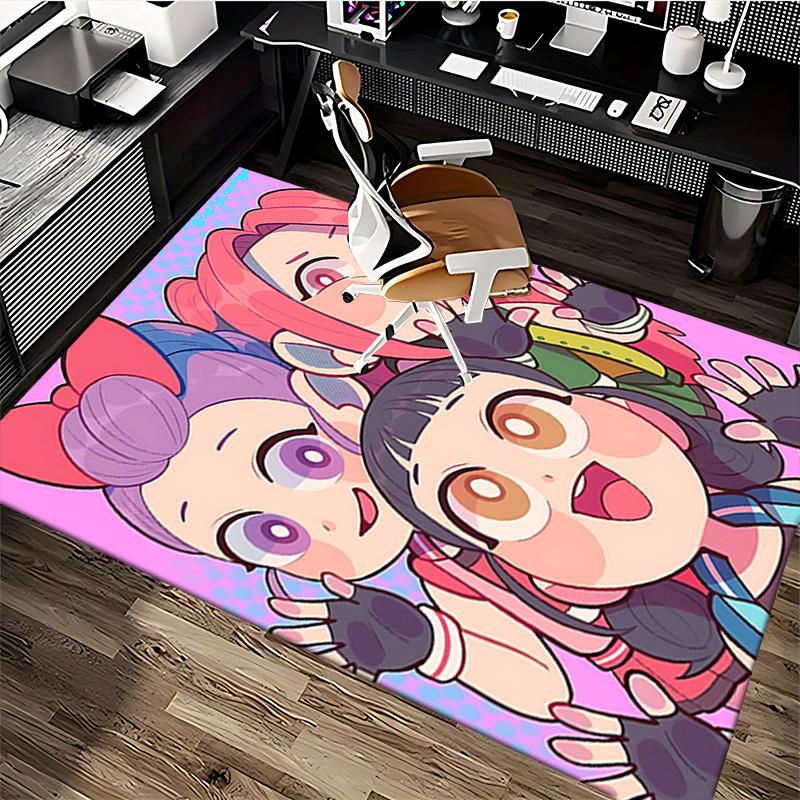 1pc Anime Cartoon Design Office Chair Mat - Doraemon Characters, Non-Slip Carpet for Home Decor, Suitable for All Seasons.Y048