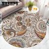 Round Carpets for Living Room Vintage Floral Large Area Home Decor Luxury Bohemian IG Exotic Art Soft Bedroom Polyester Rugs