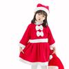Lalapala Santa Cosplay Christmas Santa Claus Cute and Warm Kids Costume for Girls and Includes Hat and Perfect for Cultural School Stage and Christmas